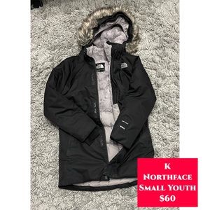 Girls Northface Arctic Swirl Parka